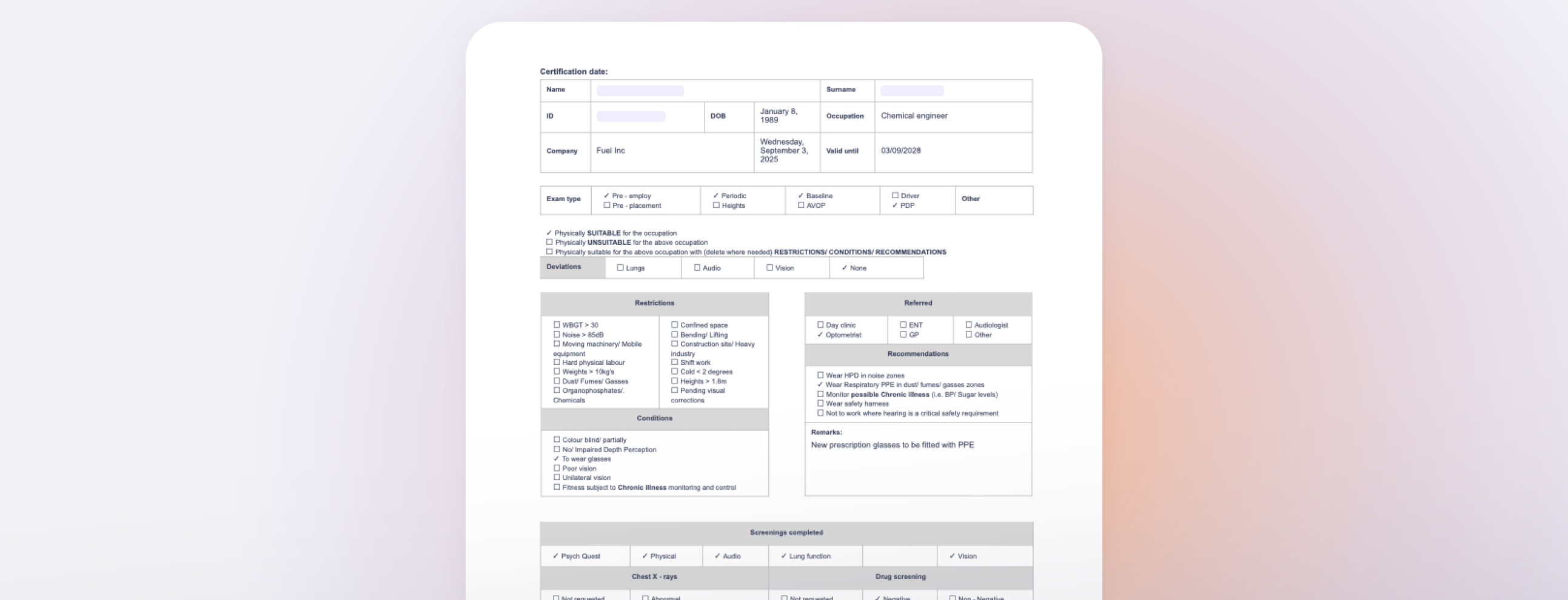 Screenshot of a growth chart in Bookem